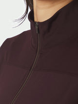 Neo Noir Nolana Zip Blouse - Burgundy
