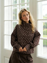 Neo Noir Callisa Dot Jacket - Brown
