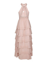 Neo Noir Cleoni Solid Chiffon Dress - Rose