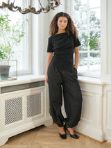 Neo Noir Fayla Denim Balloon Pants - Black