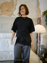 Neo Noir Viole Lace Top - Black