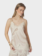 Neo Noir Viole Lace Top - Champangne