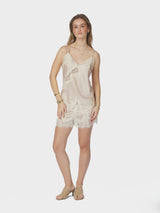 Neo Noir Viole Lace Top - Champangne