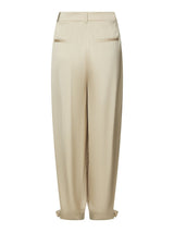 Neo Noir Fayla Drap Satin Balloon Pants - Dark sand