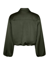 Neo Noir Denielle Hevary Sateen Jacket - Deep Green