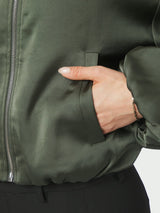 Neo Noir Denielle Hevary Sateen Jacket - Deep Green