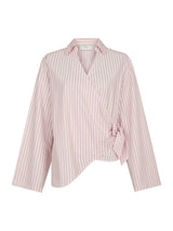 Neo Noir Tifuna Stripe Wrap Shirt - Light pink