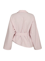 Neo Noir Tifuna Stripe Wrap Shirt - Light pink