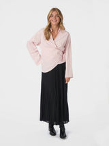 Neo Noir Tifuna Stripe Wrap Shirt - Light pink