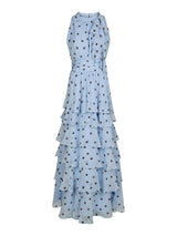 Neo Noir Marli Big Dot Dress - Light Blue