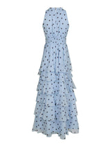 Neo Noir Marli Big Dot Dress - Light Blue