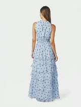 Neo Noir Marli Big Dot Dress - Light Blue