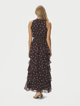 Neo Noir Marli big Dot Dress - Brown