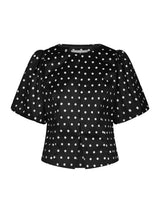 Neo Noir Anela Dot Blouse - Black