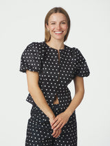 Neo Noir Anela Dot Blouse - Black