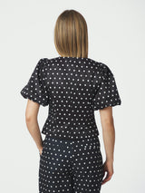Neo Noir Anela Dot Blouse - Black