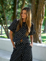 Neo Noir Anela Dot Blouse - Black