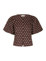 Neo Noir Anela Dot Blouse - Brown