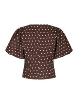 Neo Noir Anela Dot Blouse - Brown