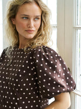Neo Noir Anela Dot Blouse - Brown