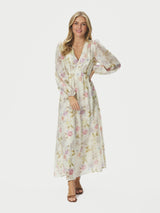 Neo Noir Silfi Vintage Flower Dress - Off White