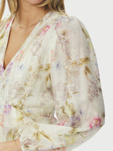 Neo Noir Silfi Vintage Flower Dress - Off White