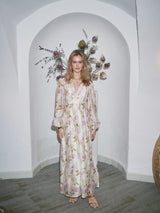 Neo Noir Silfi Vintage Flower Dress - Off White