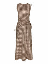 Neo Noir Saxton Check Dress - Brown