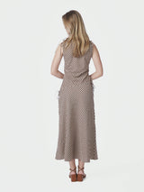 Neo Noir Saxton Check Dress - Brown
