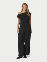 Neo Noir Mabelle Drapy Top - Black