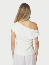 Neo Noir Mabelle Drapy Top - White