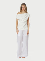 Neo Noir Mabelle Drapy Top - White
