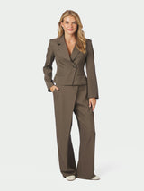 Neo Noir Calina Structure Wrap Pants - Dusty Brown