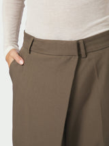 Neo Noir Calina Structure Wrap Pants - Dusty Brown