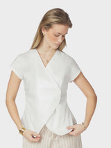 Neo Noir Fidi Poplin Top - White