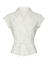 Neo Noir Salima Ramie Waistcoat - Off White