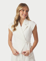 Neo Noir Salima Ramie Waistcoat - Off White