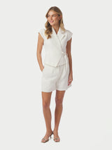 Neo Noir Salima Ramie Waistcoat - Off White