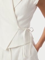 Neo Noir Salima Ramie Waistcoat - Off White