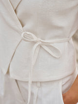 Neo Noir Salima Ramie Waistcoat - Off White