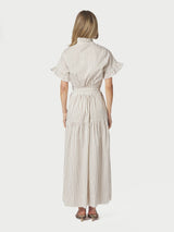 Neo Noir Nellie Wide Stripe Dress - Ivory