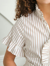 Neo Noir Nellie Wide Stripe Dress - Ivory