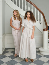 Neo Noir Nellie Wide Stripe Dress - Ivory