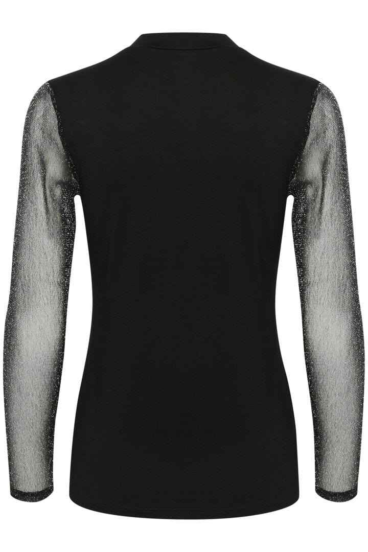 Culture Shiny Grace Blouse - Black/Silver