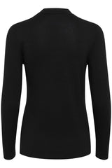 Culture Grace Simili Heart Blouse - Black