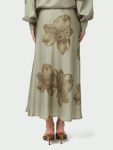 Neo Noir Bovary Misty Orchid Skirt - Smoke Green