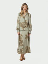 Neo Noir Bovary Misty Orchid Skirt - Smoke Green