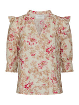 Neo Noir Davina Flower Rose Blouse - Rose