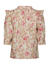 Neo Noir Davina Flower Rose Blouse - Rose