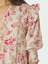 Neo Noir Davina Flower Rose Blouse - Rose